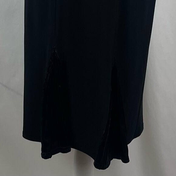 Sue Wong Black Silk Blend Halter Party Event Occasion Midi Dress NWT Size 6 - Picture 4 of 13